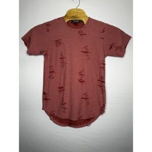 Rustic Dime‎ Rose Destructed Tee Shirt Men’s Small Distressed Shredded